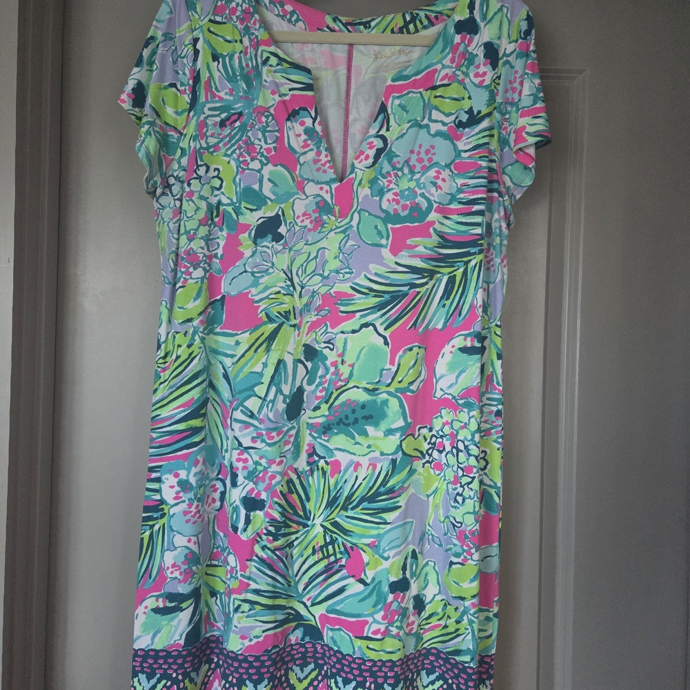 Lilly Pulitzer Tropical Pink and Green Dress